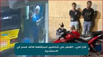 قرار أمني.. القبض على شخصين لسرقتهما هاتف مسن في الإسكندرية
